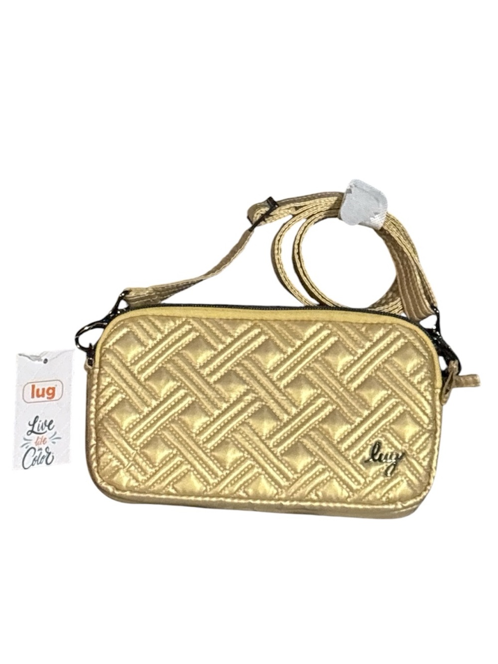 Lug Coupe XL Convertible Crossbody in Metallic Gold